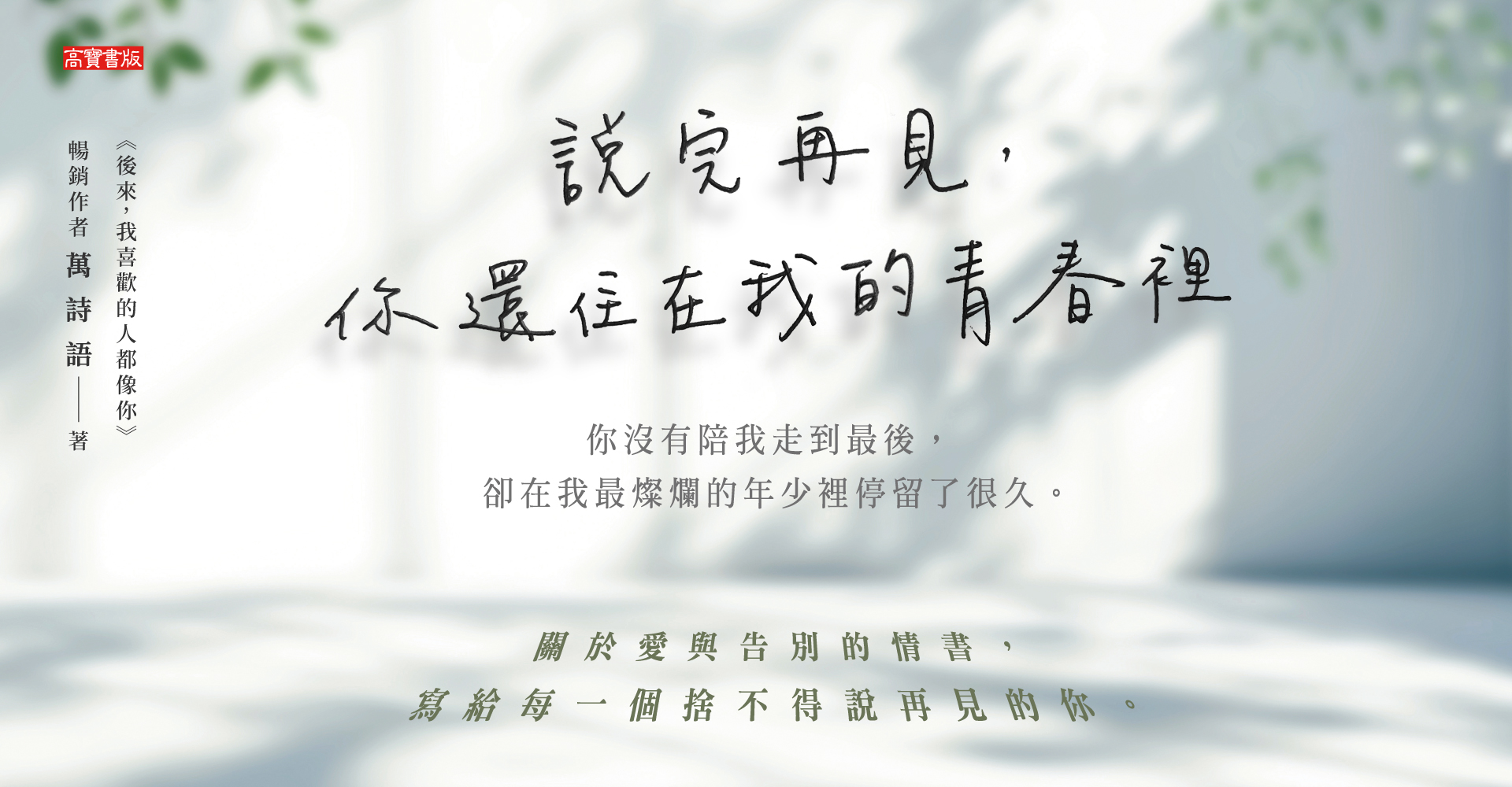 說完再見，你還住在我的青春裡